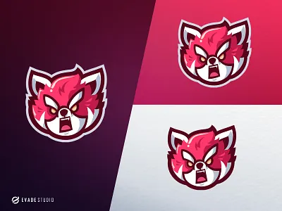 Red Panda animal branding design esportlogo esports illustration logo mascot panda red panda vector