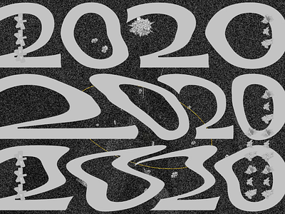 Farewell 2020 3d glitch motion noise typogaphy