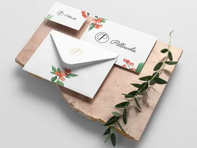 Pilliwda I Stationary business businesscard class elegant flower flowers girly idenity indentity letter p lettermark mark sewing sewing machine stationery symbol visual visual design visual identity