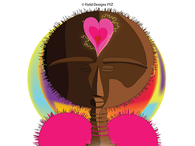 Valentine’s Day notecard design fielddesignsyyz