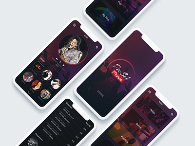 PicSel Music App app creation design digital iphone ui ui ux uidesign uiux ux