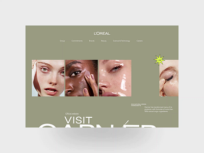 Loreal. Garnier animation branding design minimal photoshop typography ui ux web website