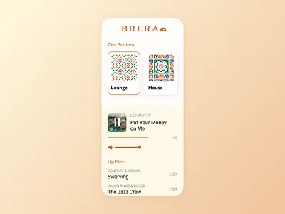 Brera FM – Radio app mobile app mobile design music player pattern player radio ui
