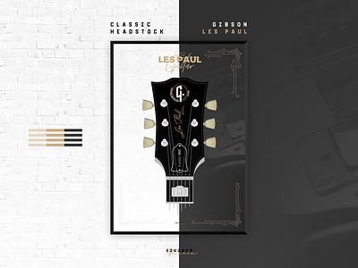 Gibson Les Paul - Classic Headstock design gibson illustration les paul music poster poster art poster design rock rock music typography