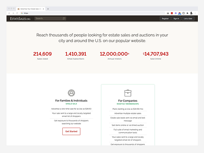 Advertising landing page design desktop landing landing page marketing minimal ui ux web design website