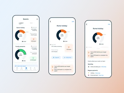 Concept money-saving app app screens data management displaying data fintech app minimalist app design mobile app design money app ui design ux design