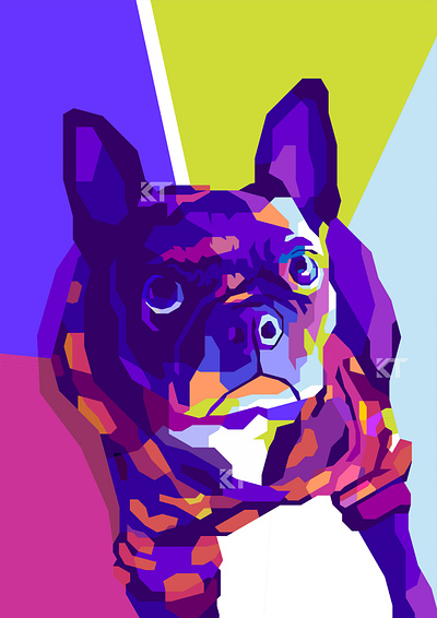 Pop Art Portrait WPAP of Pug colorful art colourful design illustration pop art popart popular portrait vector vector art