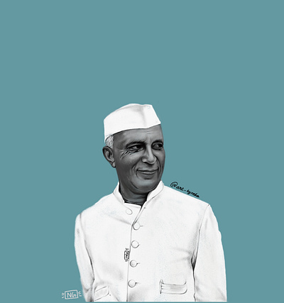 Shri Jawahar Lal Nehru bookillustration digital art digital painting graphic design illustraion indian politician potrait storytelling