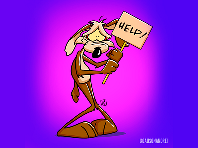 Wile E. Coyote bugs bunny cartoon cartoon character cartooning character character design coyote illustration looney tunes road runner warner bros