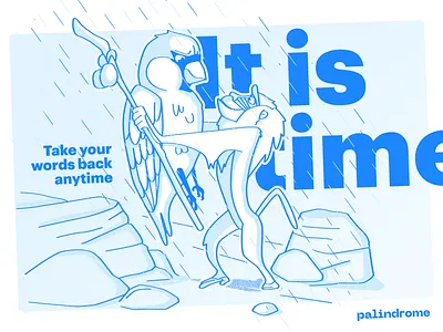 Palindrome. It is time adobexd cartoon character design funnyday illustration itistime lionking palidnrome sparrow