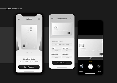 Add new card add new add new card app app ui black card card design card ui daily ui design design app gray inspiration mobile neumorphism registration simple ui ux uxui