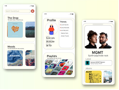 Music Streaming app design. branding design illustration minimal ui vector