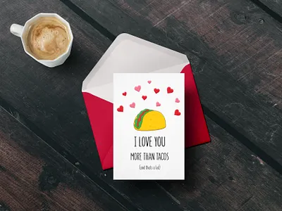 I love you more than tacos graphic design graphicdesign illustrator print design tacos v day valentine day