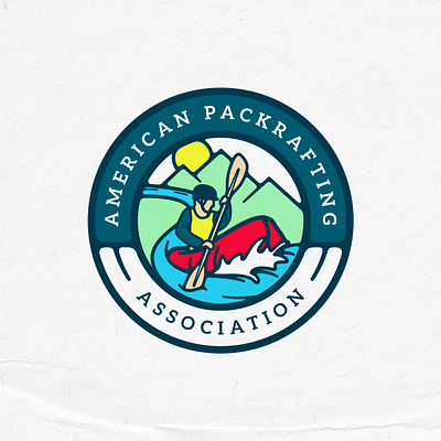 American Packrafting Association Branding adventure america association badge brand identity branding design illustration logo outdoor outdoor brand packrafting