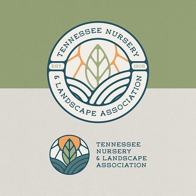 Tennessee Nursery & Landscape Association Branding badge brand identity branding design illustration landscape logo nursery outdoor tennessee