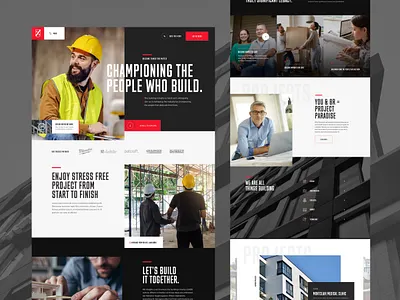 Construction website branding construction homepage navigation sketch ui ux web design website
