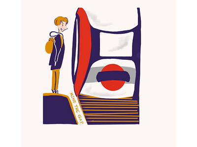 Mind the gap dribbble illustration london procreate tube ui