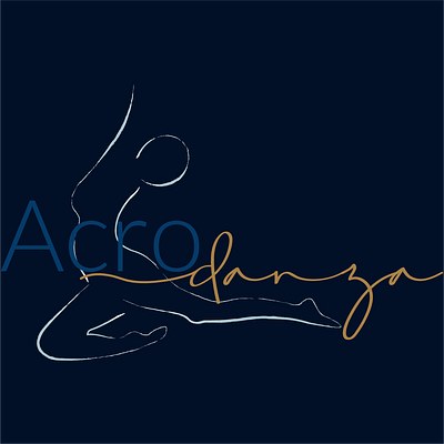 AcroDanza acrobatics adobe illustrator aerial beginner dance design gymnastics illustration logo typography