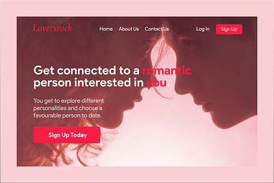 lovers rock landing page concept productdesign uidesign uiuxdesign uiuxdesigner userinterfacedesign webdesign website