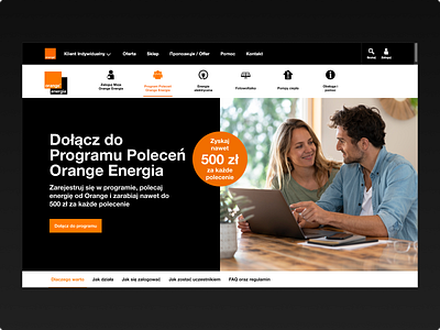 Orange Energia Home Page branding framer header hero home page landing landing page logo main page no code orange page product design ui ui design ui ux ux design web web design webflow