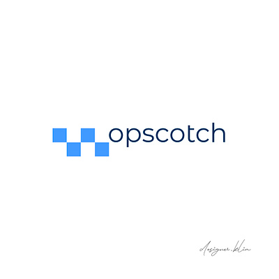 Logo for Opscotch application adobe illustrator ai app branding design flat logo minimal vector