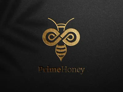 Logo for a honey shop - PrimeHoney bee logo honey logo logo mark logodesign