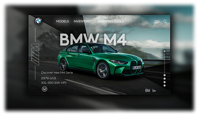 BMW M4 Landing Page Design landingpage ui ux uxui webdesign