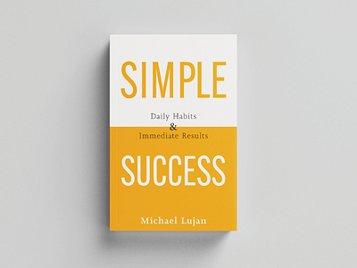 Simple Success book cover golden layout minimal succes typogaphy vector