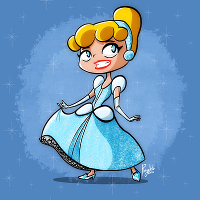 Cinderella Gown character children illustration cinderella comic art disney princess