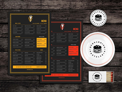 Boogie Bites Food Menu Template design illustration psd psd mockup