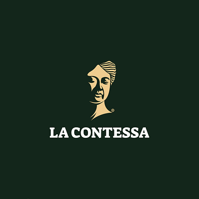 la contessa ( logo for sale ) black and white cofee cofeelogo face illustration logo logodesign logodesigns logofolio old vector woman illustration women