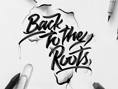 Back to the roots (Video link in description) angeloknf blackandwhite brush calligraphy font font design hand lettering illustrator inspiration ipad ipadpro lettering logo monoline procreate script type type design typography typography logo