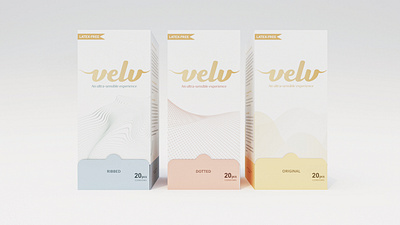 CONDOM PACKAGING : Velv branding condom design logo minimal packaging packaging design