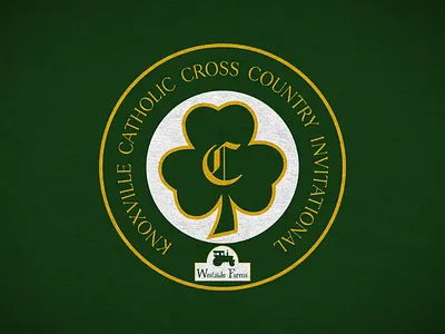 Knoxville Catholic Cross Country Invitational catholic cross country high school knoxville logotype race roundel shamrock