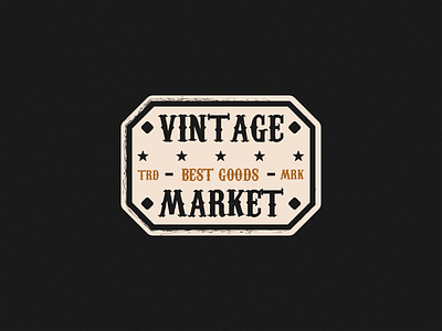 VINTAGE LOGO 2d design flat illustration logo logodesign market noise noisebrush vector vintage