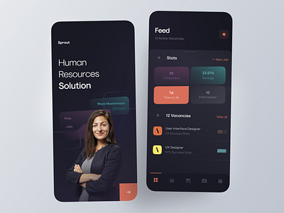 App Exploration app app design app exploration dark theme dashboard employee employee management home hr hr app hr cloud hr management hr software hrm hrms human resources muted colors sandro tavartkiladze tbilisi website