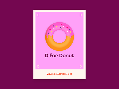 Alphabet challenge - D for Donut cake cookie design donut donuts graphic graphic design illustration