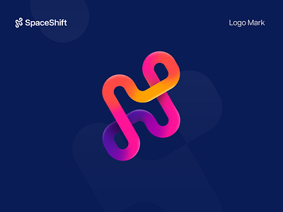 SpaceShift Logo Mark brand branding design display gradient logo logotype mark shift space