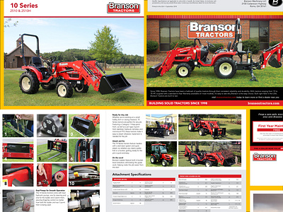 Branson Tractors - Marketing Materials advertisment branding brochure design farm graphic design mailer marketing tractor