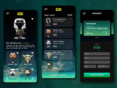 Star Wars App Concept app appdesign branding design disney disneyplus glassmorphism starwars themandalorian ui uidaily uidesign uidesigner uxdaily uxdesigner