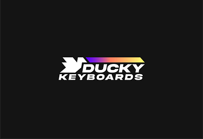 Ducky Keyboards branding ducky flat gaming gaming logo gaming mouse geometric icon keyboards logo mice symbol typography vibrant white