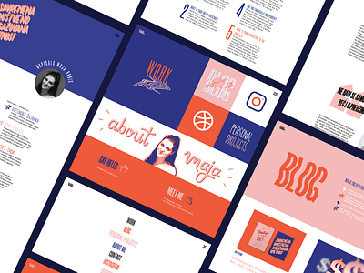 Personal Website Draft design graphic design hand lettering handlettering illustration logo minimal typography ui website