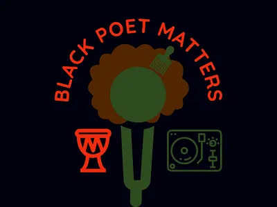 Black Poet Matters Logo Design Remix Final 2021 blacklivesmatter music art poetry poets revolution revolutionary spokenword