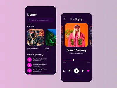 Daily UI #009 - Music Player app design daily 100 challenge dailyui dailyui009 dailyuichallenge figma figmadesign music music player player playlist ui ux