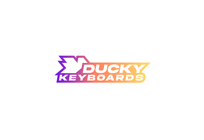 Ducky Keyboards Concept branding concept ducky flat gaming gaminglogo geometric keyboards logo minimal vibrant white