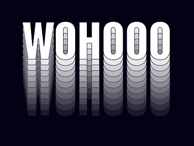 WOHOO adobe art daily dailychallenge dailycreativechallenge design illustration illustrator minimal typography