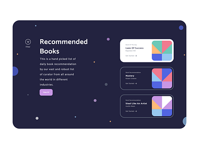 Read With Peace Of Mind - Dark Mode 3d 3d art 3d illustration adobe blender clean colors design handz illustration landing page design madebyjibrily reading reading app reading list render ui uidesign ux webdesign