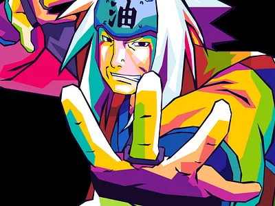 Jiraiya Wpap Metal Poster Only On Displate amazing anime asian boruto coreldraw film itachi japanese jiraiya kara karakter madara manga movie naruto pop art vector wpap