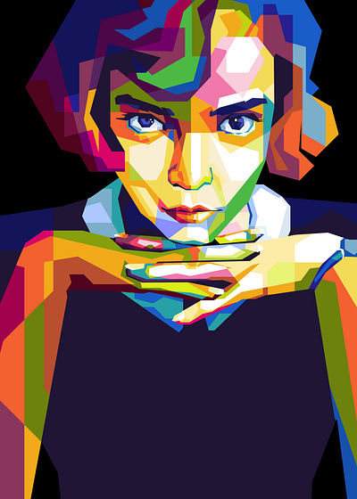 queen's gambit in wpap pop art adobe ilustrator amazing anime art coreldraw design film movie netflix pop art popart premiere queen series vector wpap