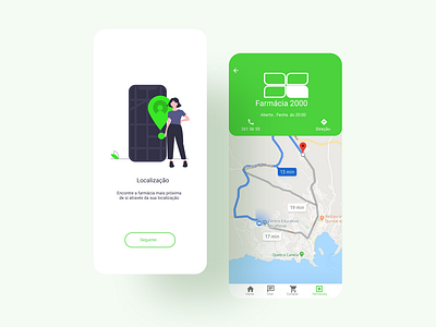 Nha Farmacia location location app minimal mobile mobile design mobile ui pharmacy ui ux